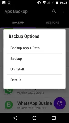 Apk Backup android App screenshot 3