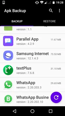 Apk Backup android App screenshot 4